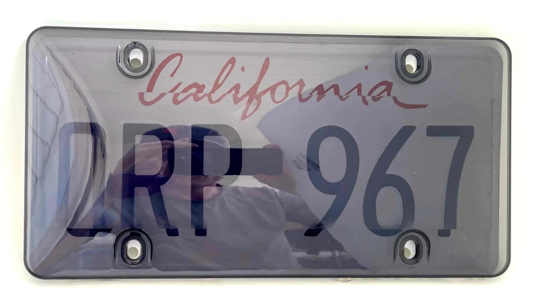 Dark Tinted License Plate Privacy Cover Photo Blocker (Smoke) - camerastopper